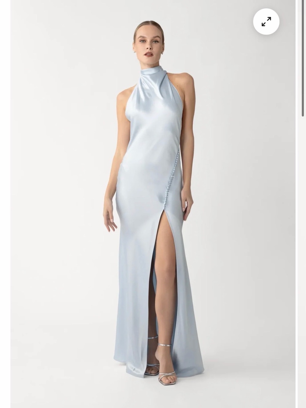 Sau Lee Penelope Backless Satin Gown